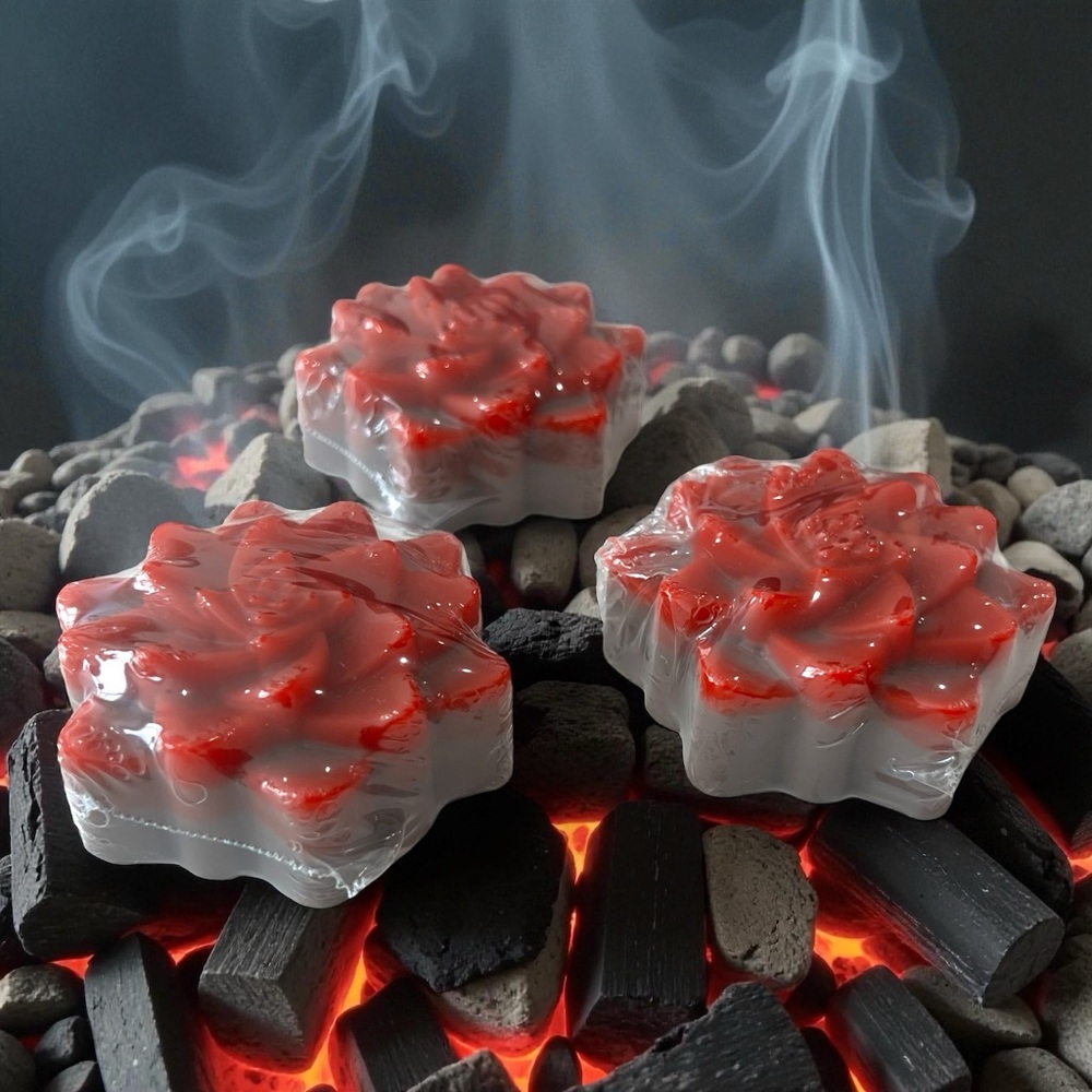 Hand Crafted “Campfire” Scented Succulent Shaped Soap Bar Made With Aloe Vera